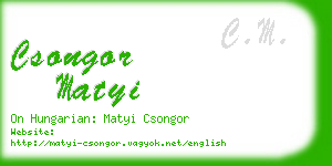 csongor matyi business card